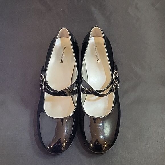 AMERICAN EAGLE ROUND TOE TWO ADJUSTABLE BUCKLE WOMEN"S MARY JANE STYLE S… - Picture 4 of 12